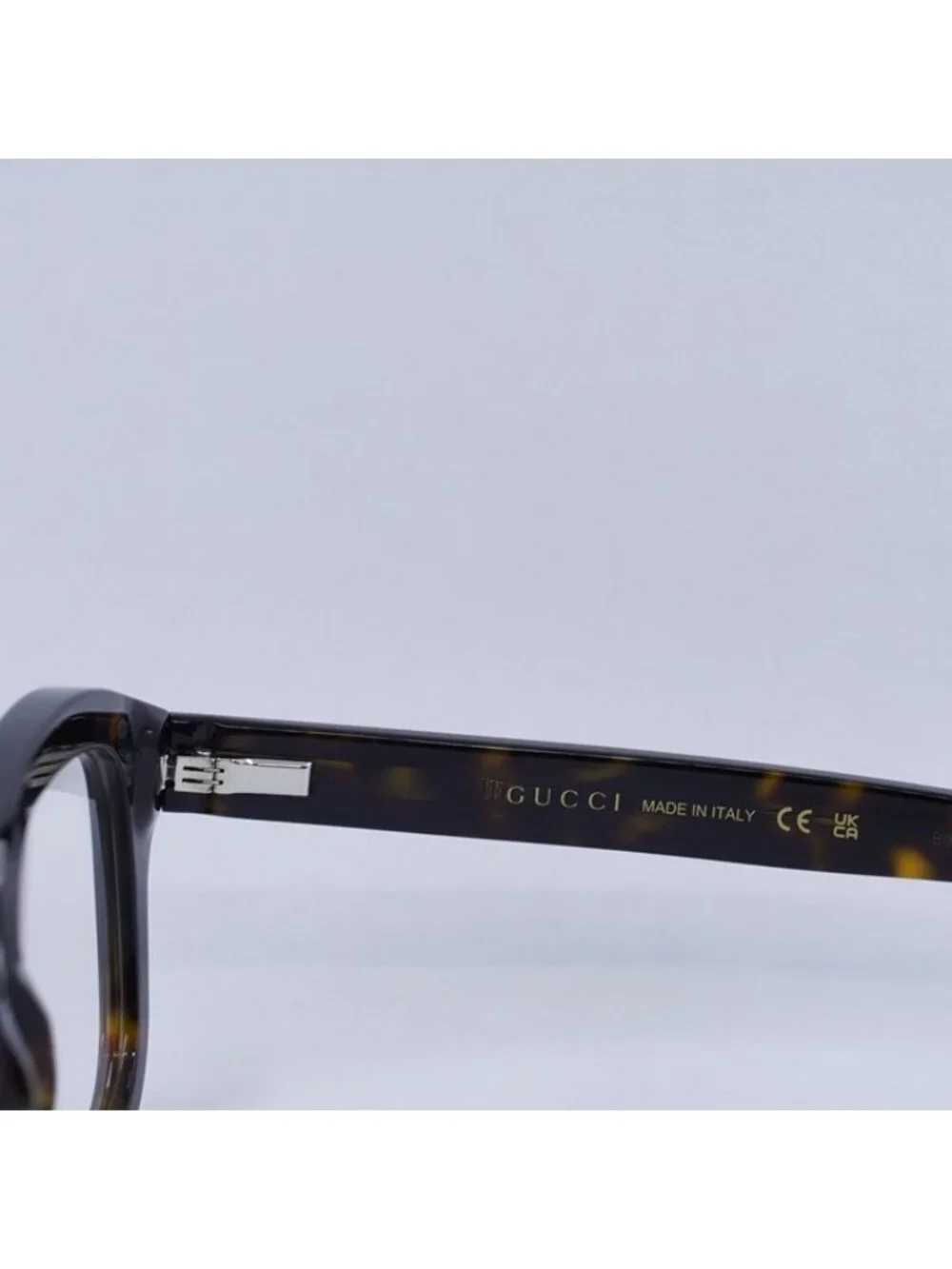 Gucci GG1712S 002 Sunglasses Havana Square Frame, Clear with Clip-On Lenses